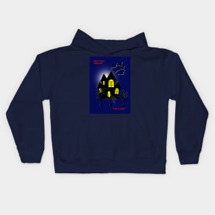 Halloween. Gloomy house Kids Hoodie